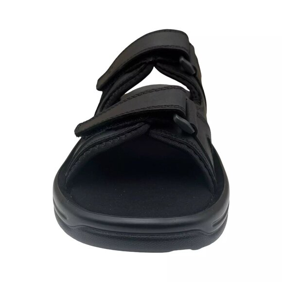 Propet Men\'s Slip-on Leather Sandals Size 10 Black Adjustable Straps Lightweight main image 11
